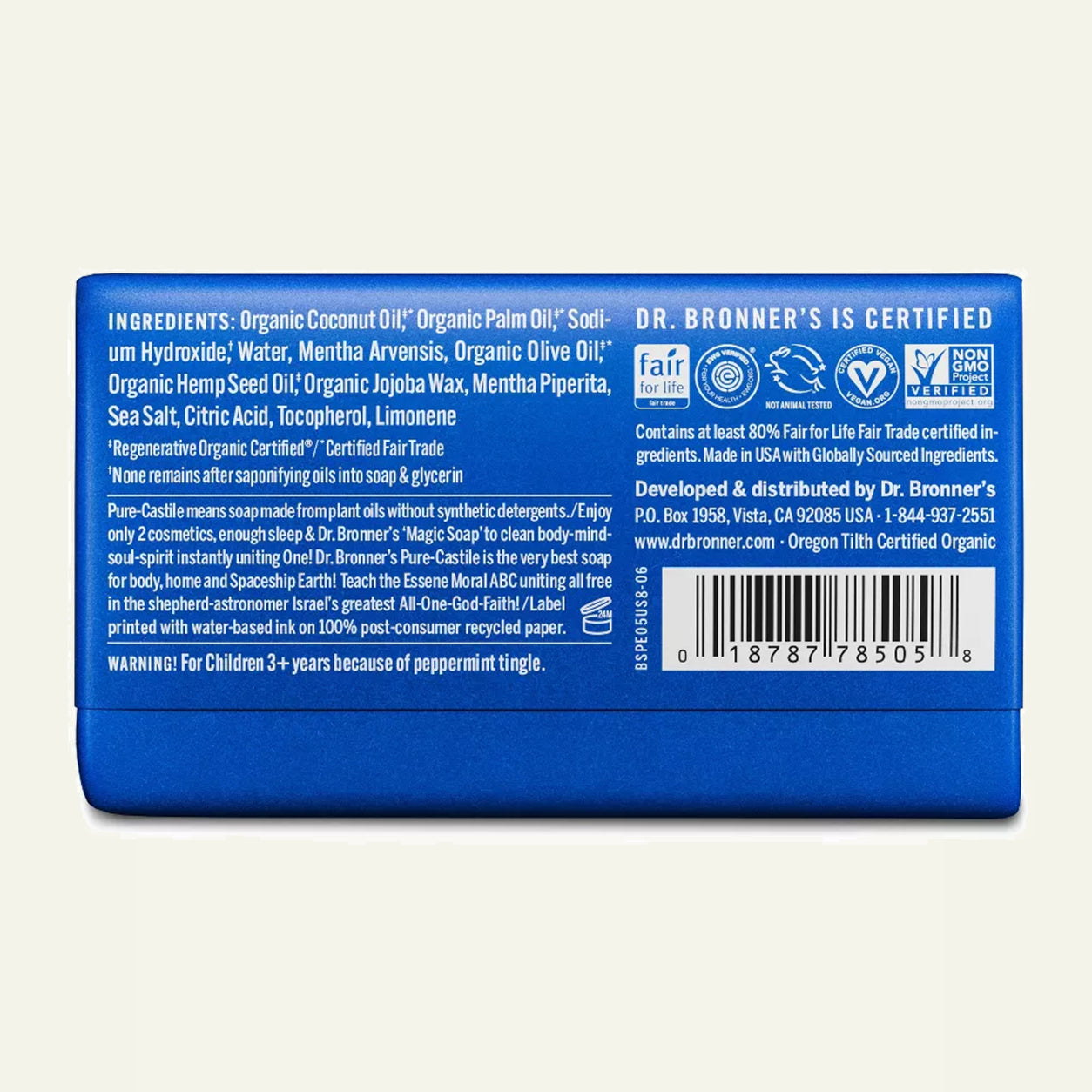 Mint Soap Bar - Dr. Bronner's