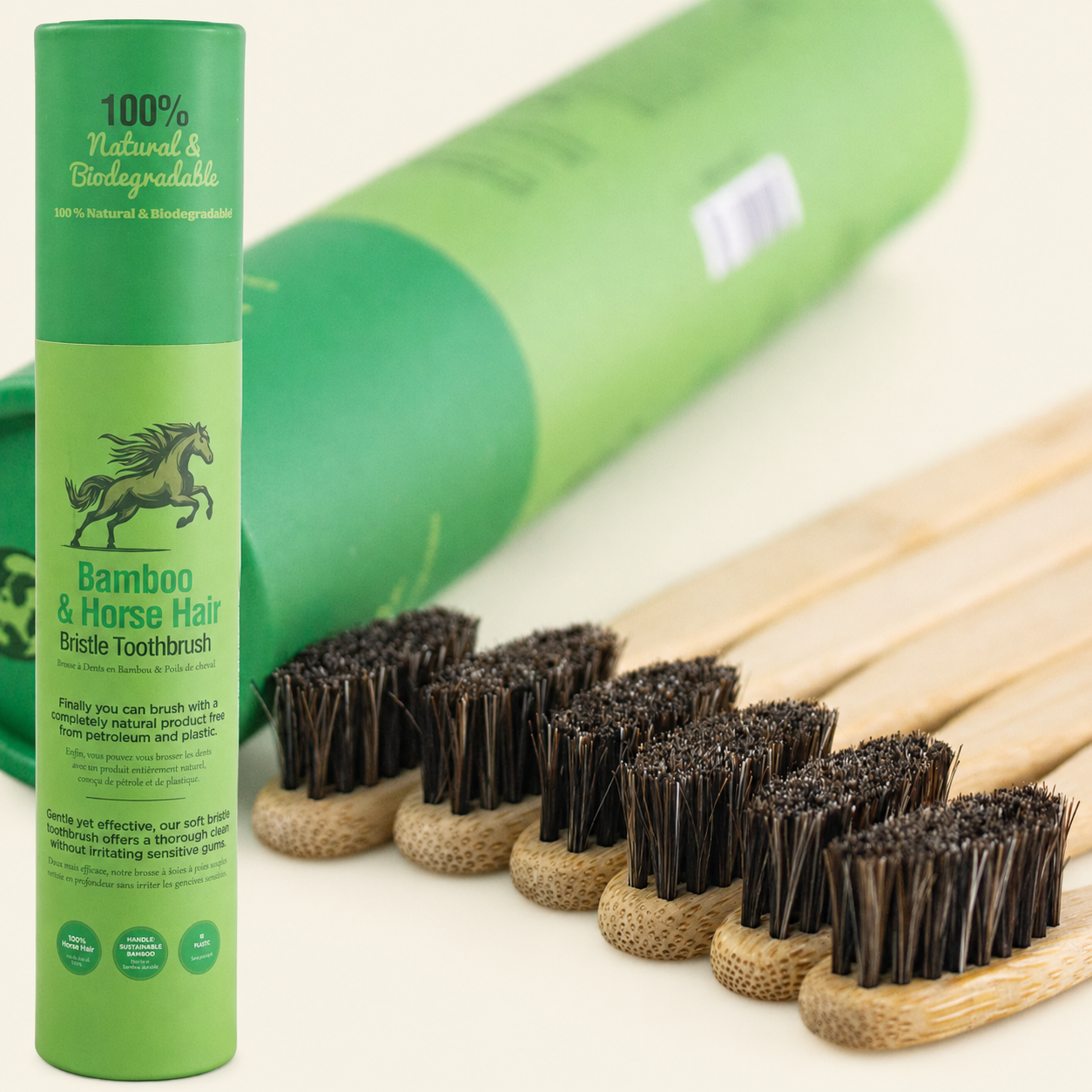 Horse Hair Tooth Brush 6 Pack - Gaia Guy